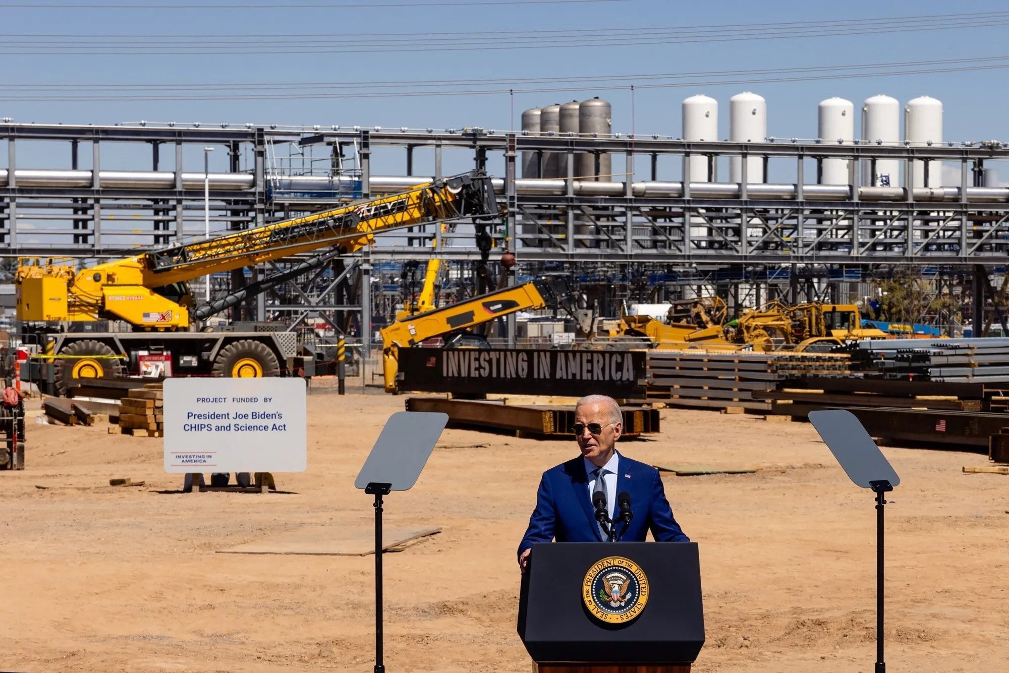 Joe Biden at Intel Campus, Arizona Source: Bloomberg