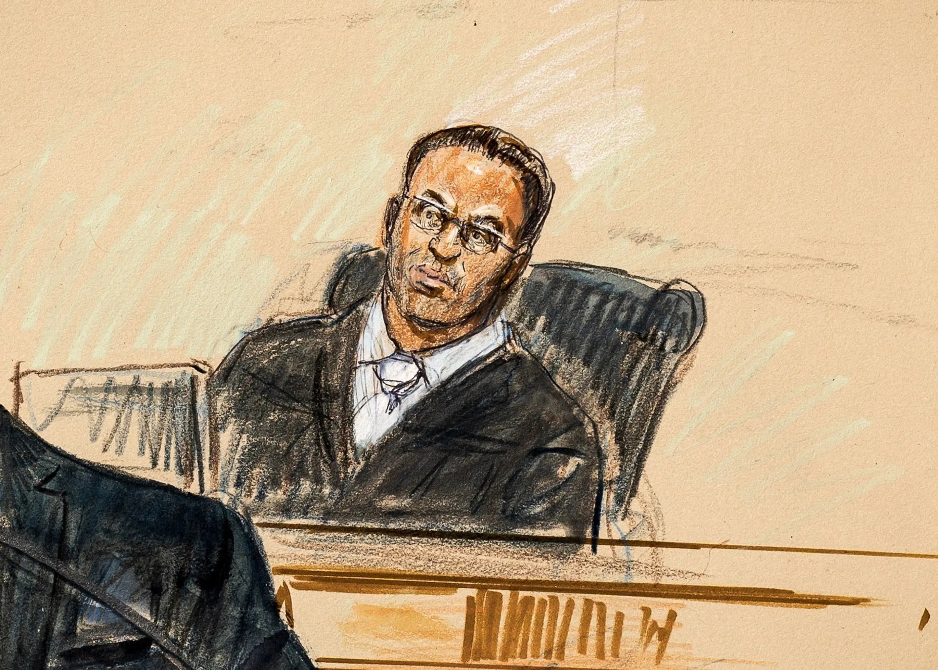 Courtroom sketch of Judge Amit Mehta Source: Wired
