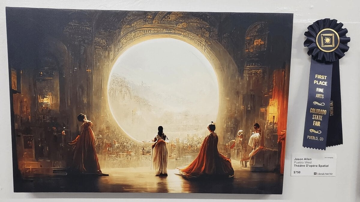 AI-created artwork that won an art contest Source: YouTube