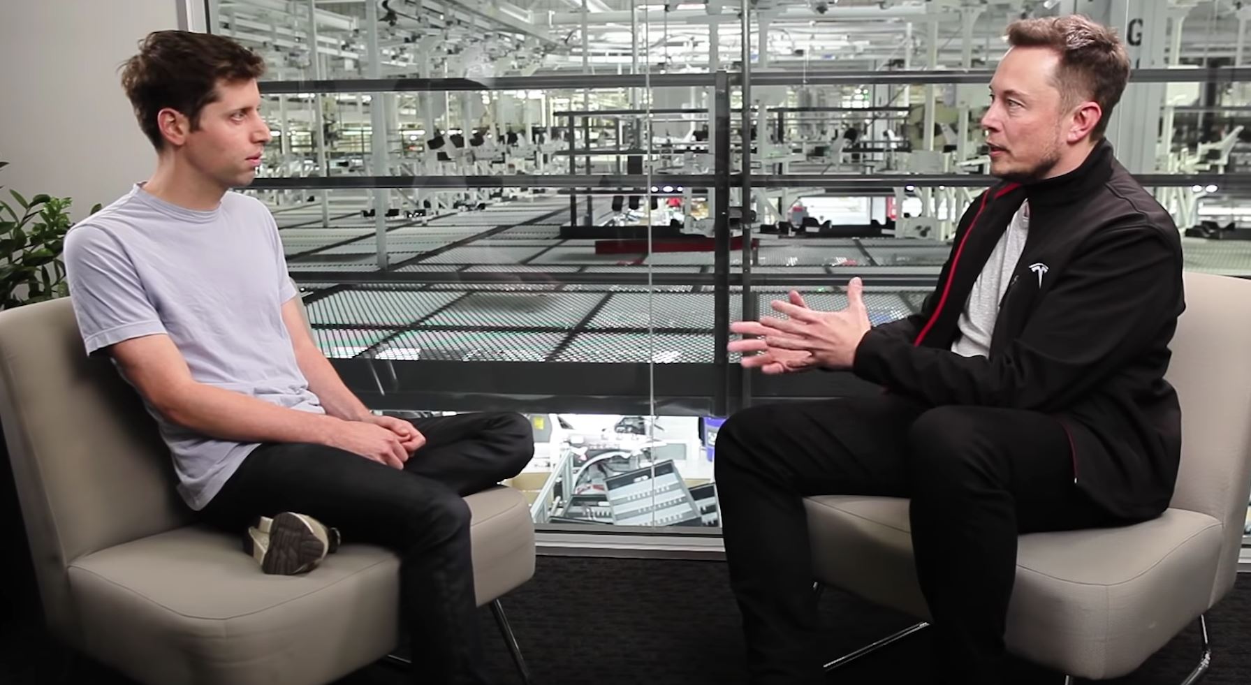 Elon Musk interviews Sam Altman, 2021. Source: elon-musk-interviews.com