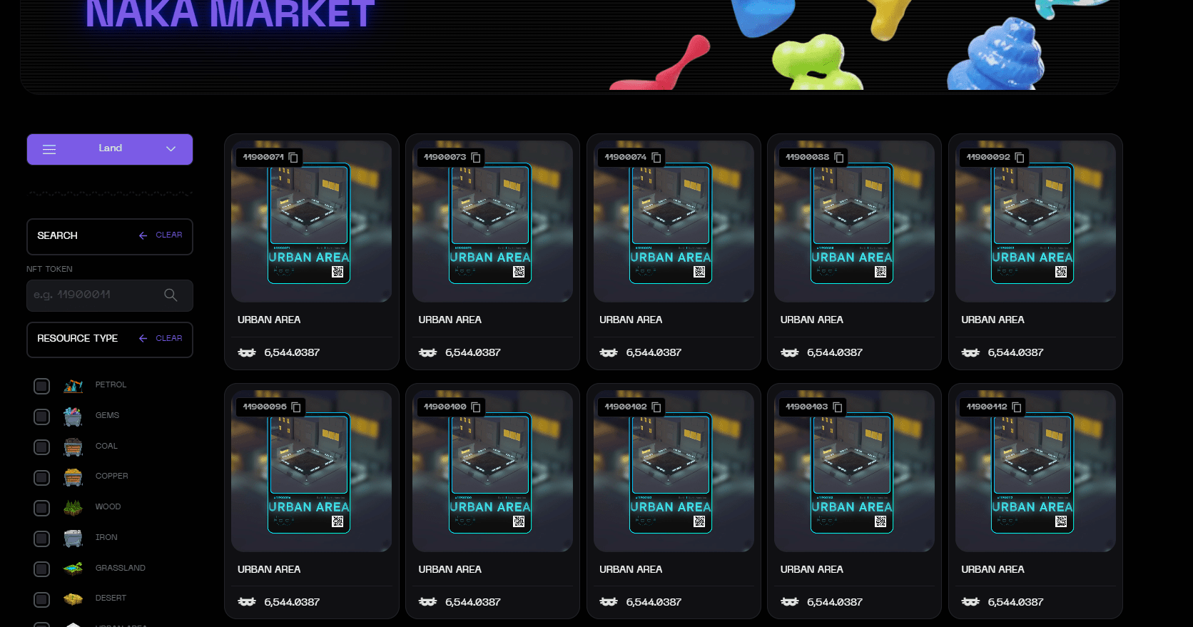 Nakamoto Games’ NFT Marketplace. Source: www.nakamoto.games