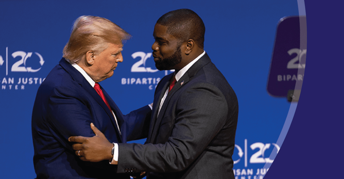 Кандидат в президенты Дональд Трамп и член Палаты представителей Байрон Дональдс. Источник: byrondonalds.com