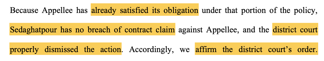 Sedaghatpour’s lawsuit was dismissed in the end. Source: ca4.uscourts.gov