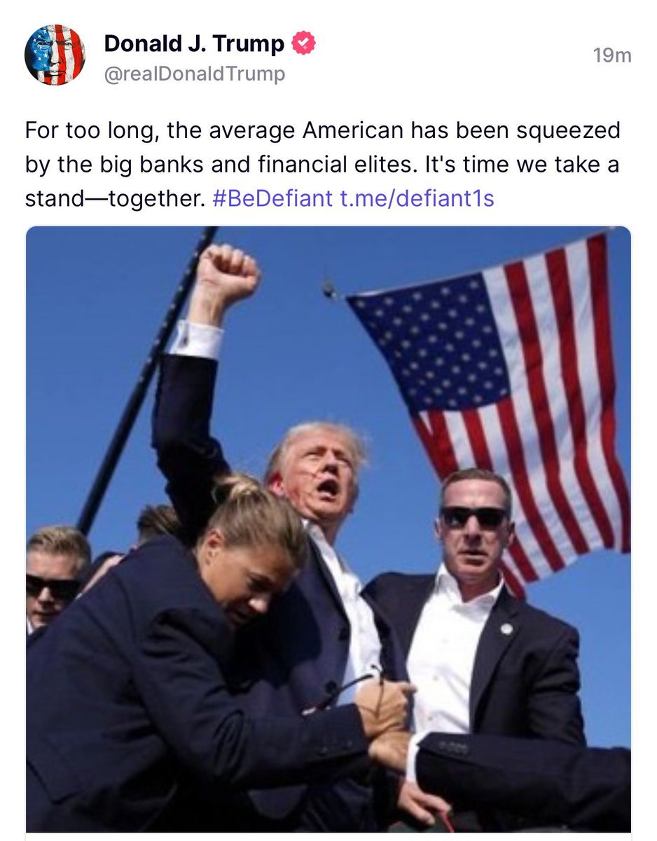 Donald Trump Promoting WLF Himself Source: Trump’s X account