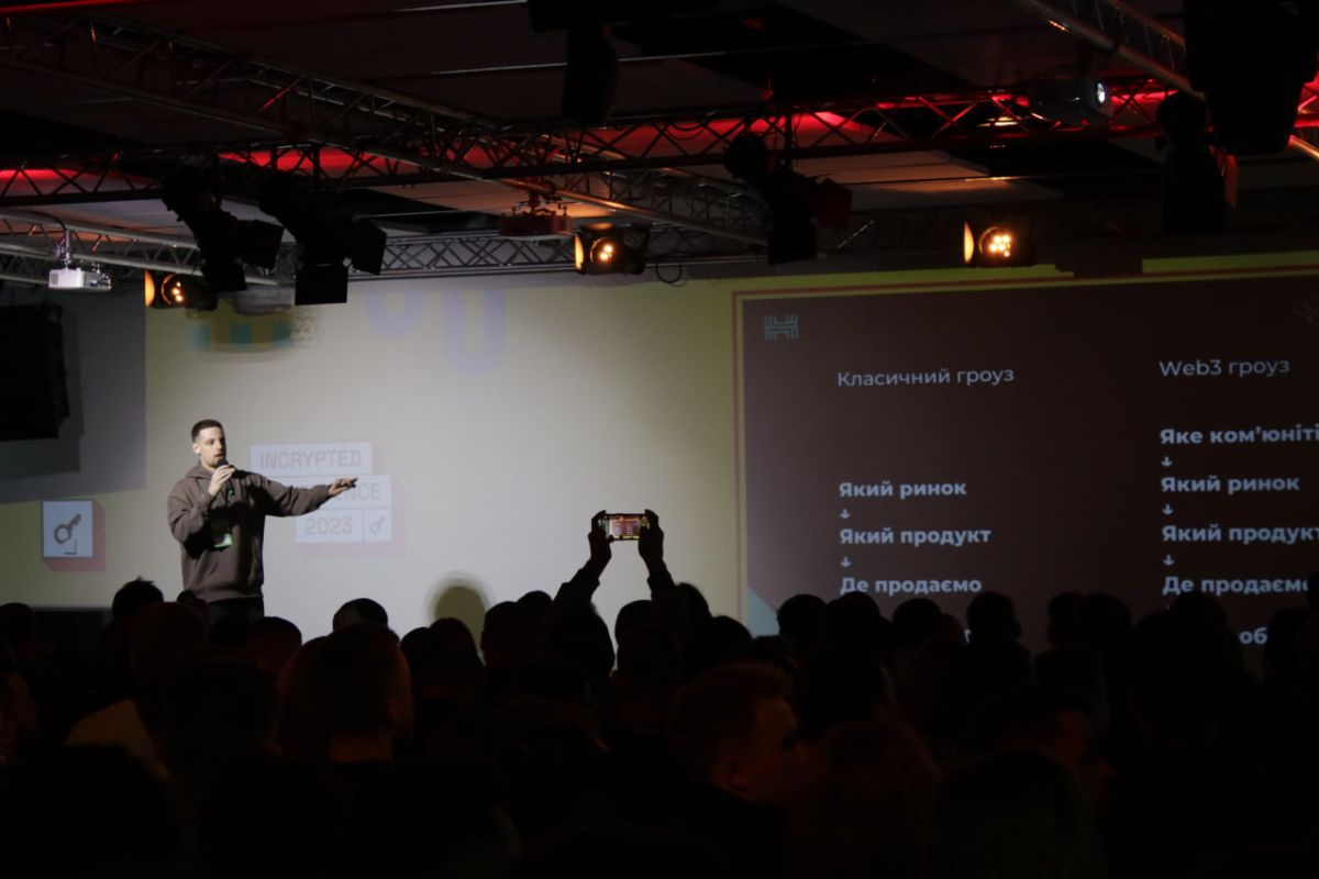 Oleh Bevz at the Incrypted Conference 2023. Photo: GNcrypto