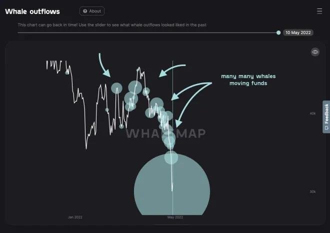 Приклад розпродажу активу китами, що призвів до значного падіння курсу