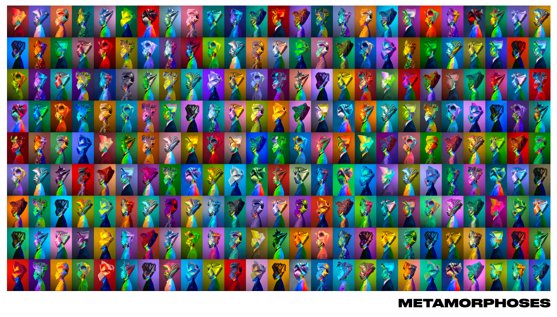 Полиптих NFT-коллекции Metamorphoses.