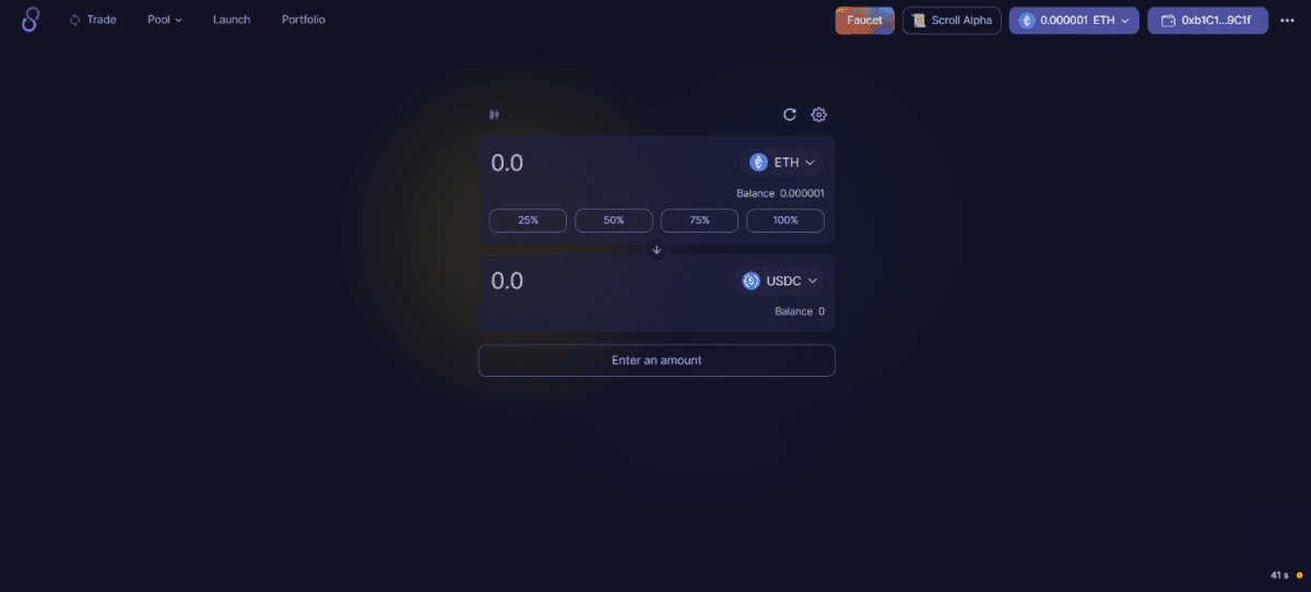 The DEX Syncswap homepage. Source: syncswap.xyz