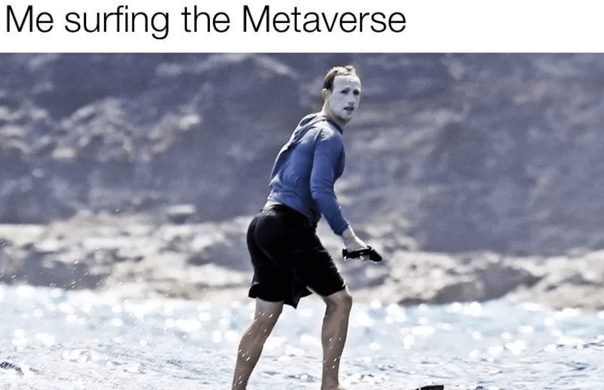 Mark surfing the metaverse Source: p2enews.com