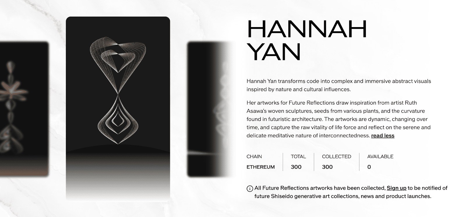 Nature and simplicity by Hannah Yan. Source: shiseidofuturereflections.com