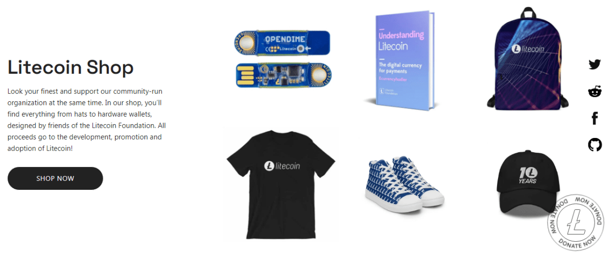 Litecoin announces its own online merchandise store
