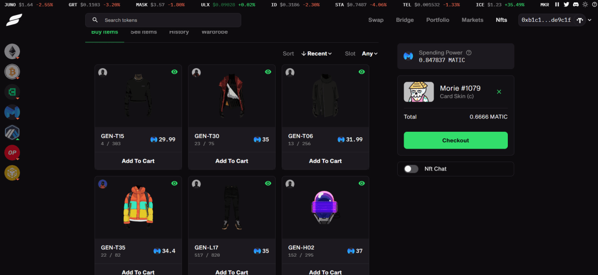 NFT-маркетплейс Slingshot (app.slingshot.finance)