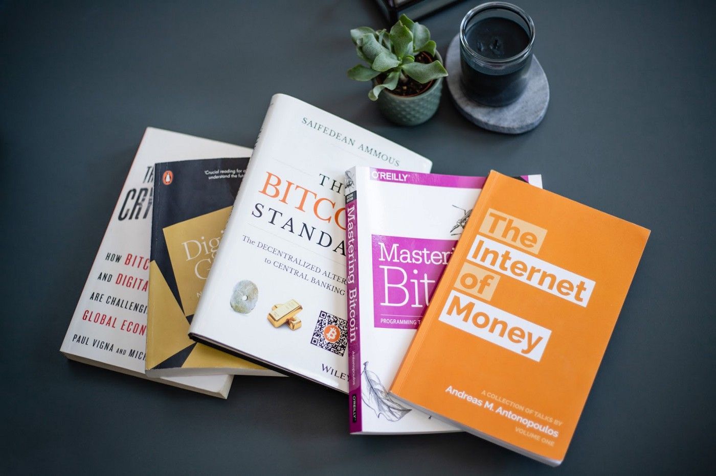 Books about cryptocurrencies bridge past and future. Source: bitpanda.com