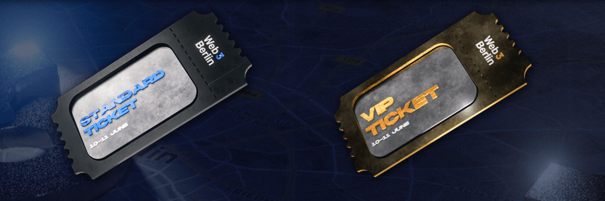 Стандартный и VIP-билет на Web3 Berlin Источник: berlinweb3.com