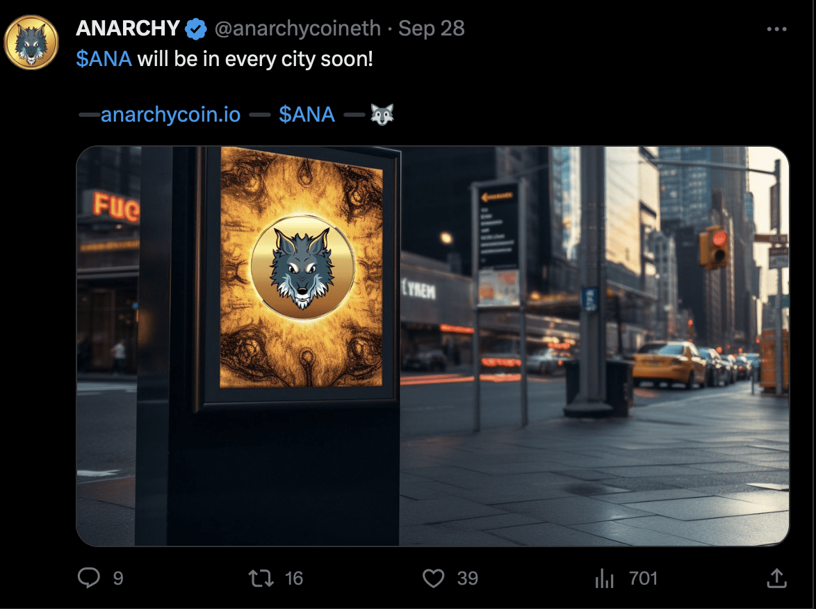 ANARCHY’s tweet. Source: X (Twitter)