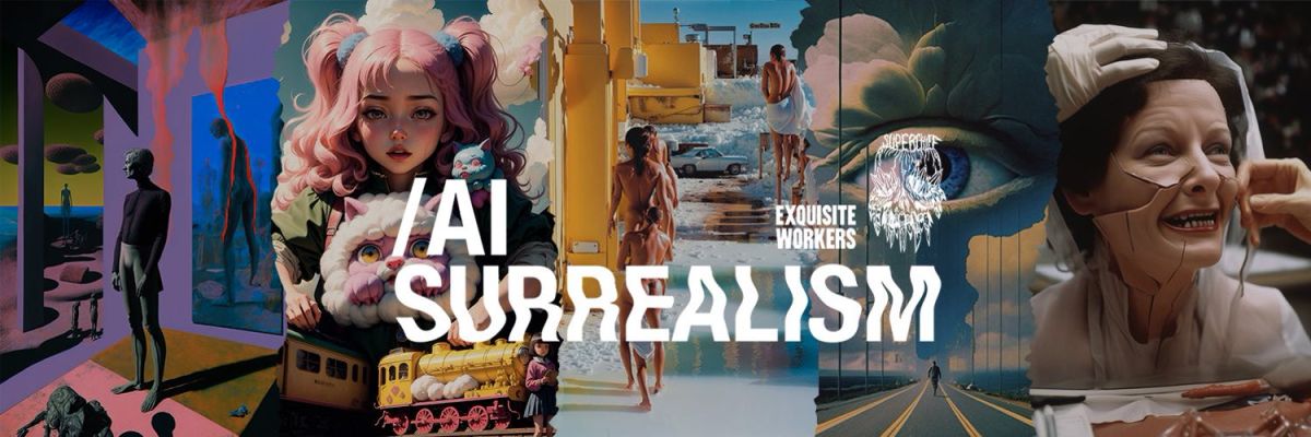 The AI Surrealism initiative by Superchief Gallery NFT and Exquisite Workers Source: https://twitter.com/ew_corpse