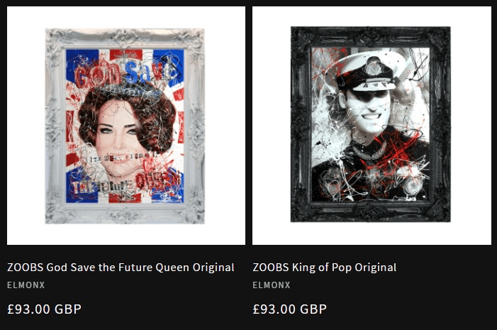 Коллекция NFT к годовщине свадьбы Кейт Миддлтон и принца Уильяма Источник: elmonxplus.com/collections/zoobs