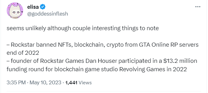 В соцсетях гадают, какие сюрпризы преподнесет GTA 6. Источник: Twitter