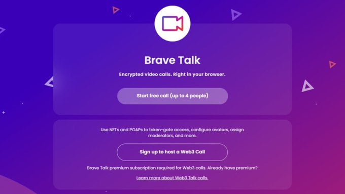 Brave Talk offers Web3 calls utilizing NFTs and POAP Source: https://twitter.com/brave