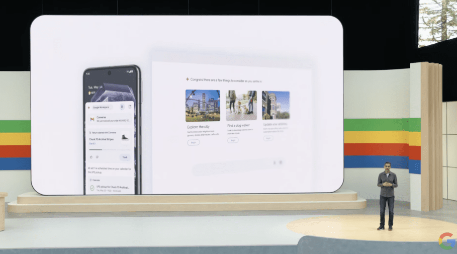 Google CEO Sundar Pichai presents Jarvis. Source: Google