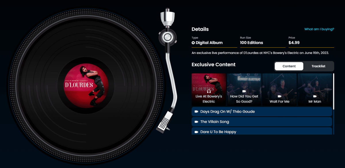 Описание музыкальных NFT Источник: https://drop.vault.fan/