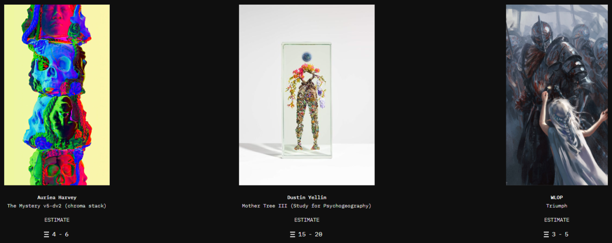 Funds raised from the sale of the NFTs will be channeled towards advancing psychedelic research. Source: https://nft.christies.com