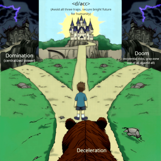 d/acc can help resolve the fundamental dilemma facing humanity’s future. Source: vitalik.eth.limo