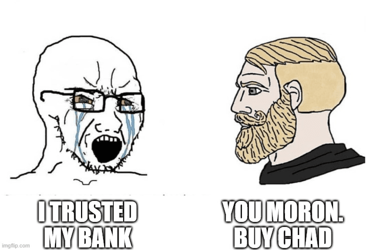 Мем о Chad coin. Источник: Twitter 