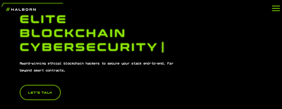 Головна сторінка сайту Halborn