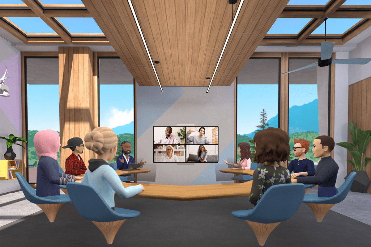 Visual representation of a Metaverse office. Source:White Paper DeeLance