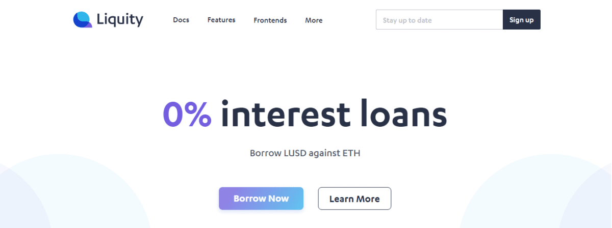LUSD is the native stablecoin of the Liquity lending protocol, providing 0% interest lending. Source: liquity.org