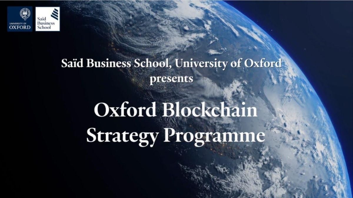 Oxford University launched a specific program on blockchain and cryptocurrencies