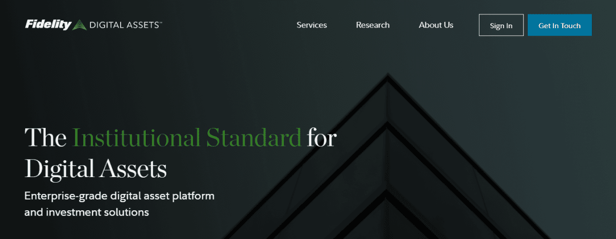 Стартовая страница сайта Fidelity Digital Assets. Источник: fidelitydigitalassets.com