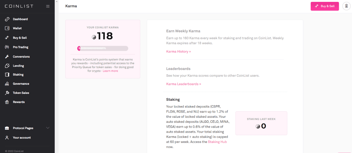 Система репутації на Coinlist (Karma)