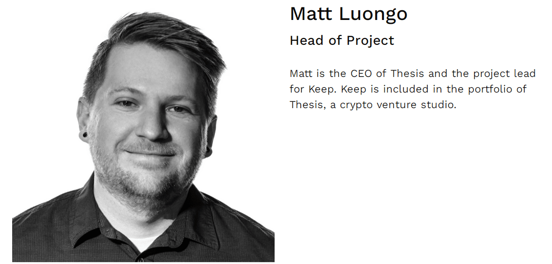 Keep Network co-founder Matt Luongo. Source: keep.network