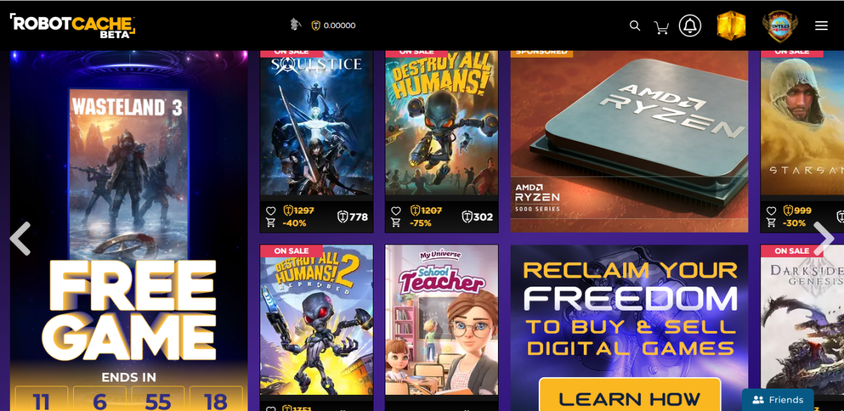 Блокчейн-маркетплейс Robot Cache вже невдовзі завершить етап бета-тестування. Джерело: store.robotcache.com