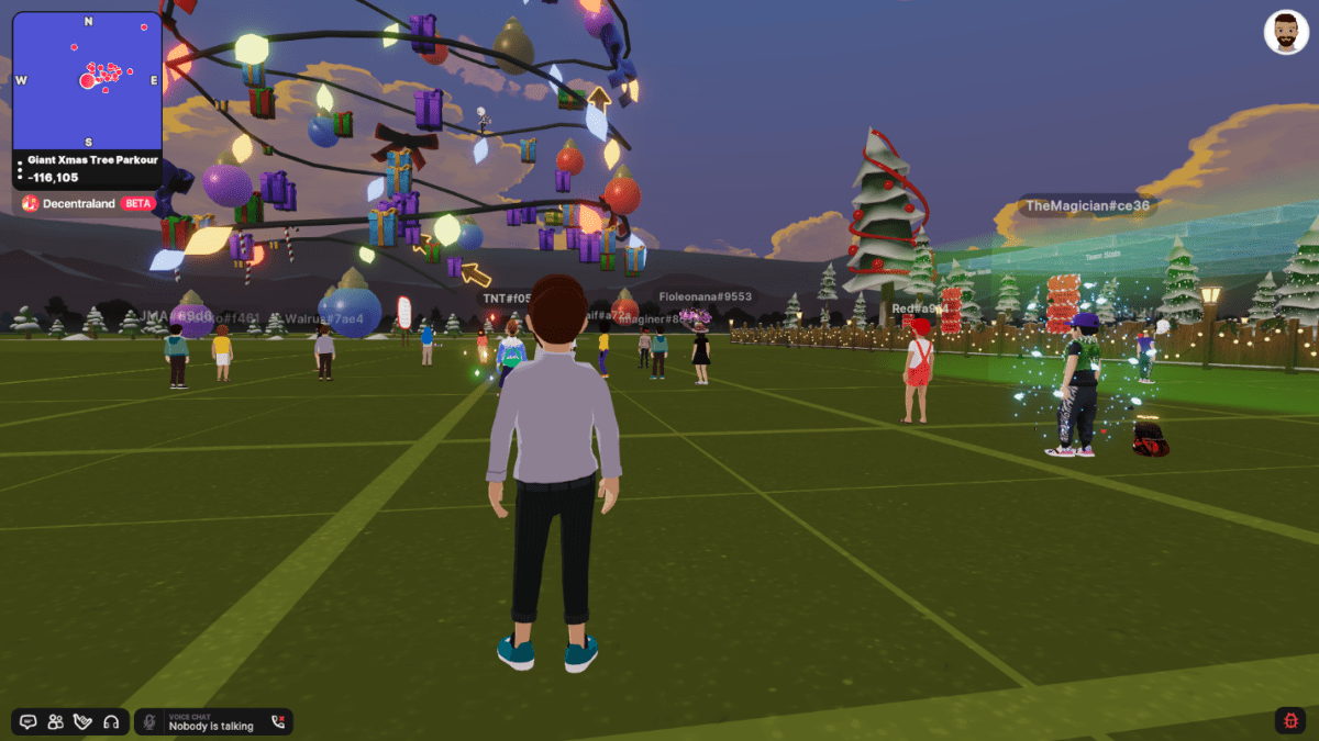 Game space of the Decentraland metaverse