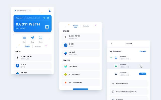 Ronin wallet user interface