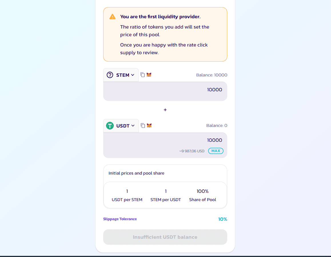 Аdding liquidity and token listing on the DEX exchange (Pancake Swap)