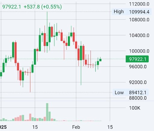 Консолидация биткоина в феврале. Источник: WhiteBIT