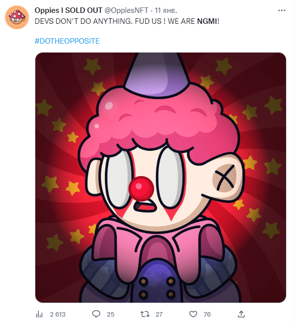 Пользователь расстроен разработчиками проекта, поэтому использует слово NGMI