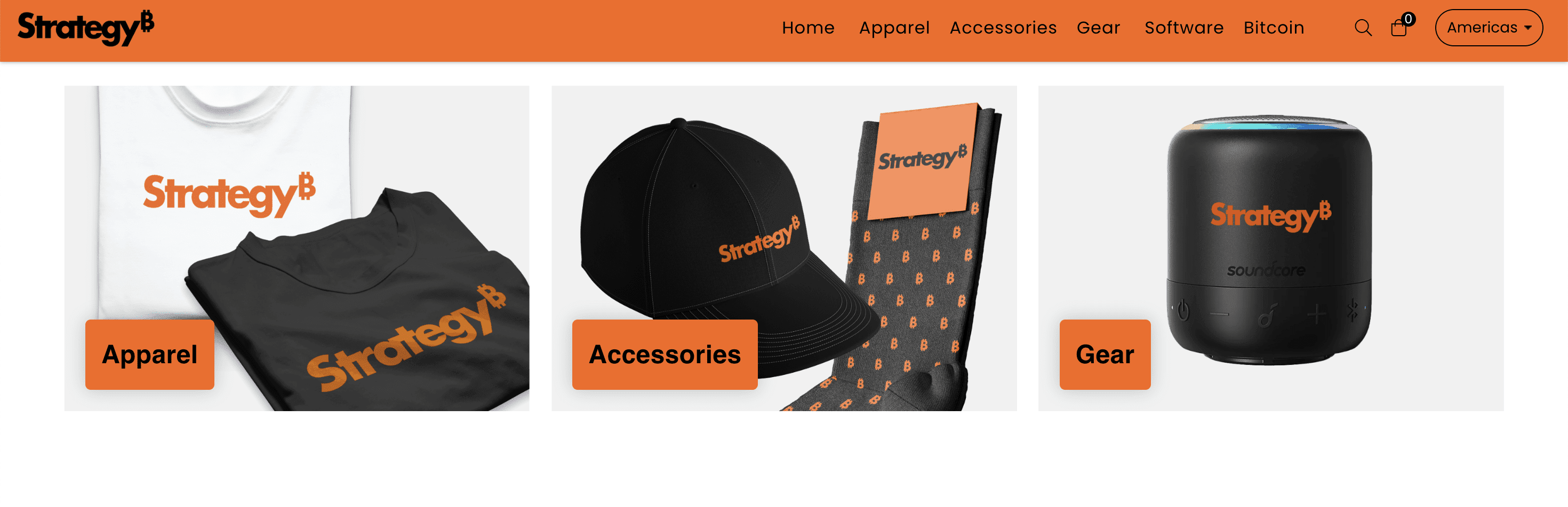 Магазин мерча компании Strategy с новым маркетингом. Источник: официальный сайт Strategy