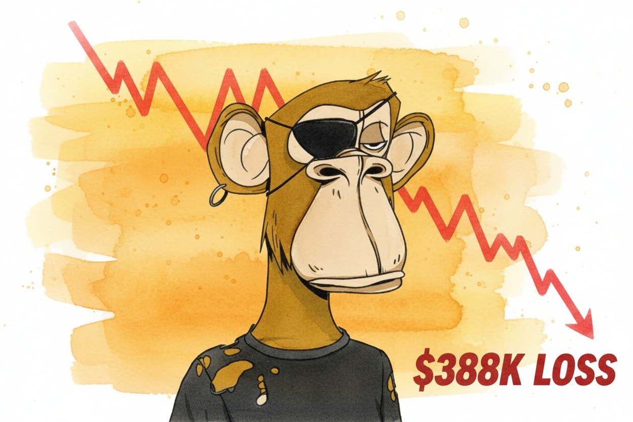 Инвестор Bored Ape продал NFT с убытком в $388 тыс.