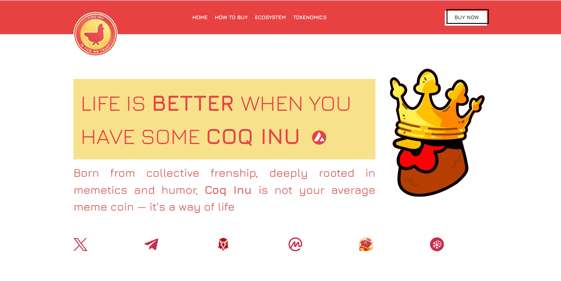 Coq Inu Homepage. Source: coqinu.com