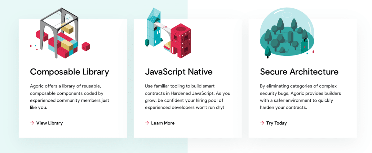 Основные преимущества криптовалютной сети Agoric. Источник: agoric.com