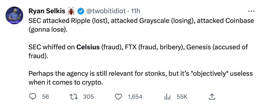 Ryan Selkis’s tweet. Source: Twitter