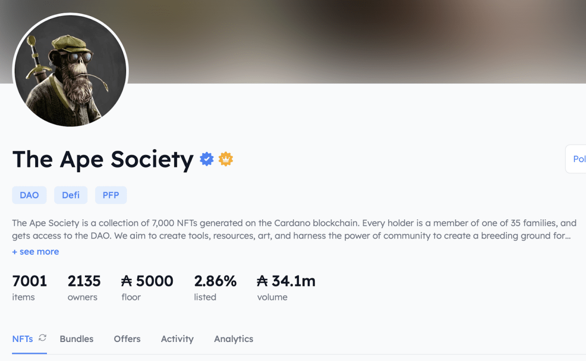 The Ape Society. Source: OpenSea