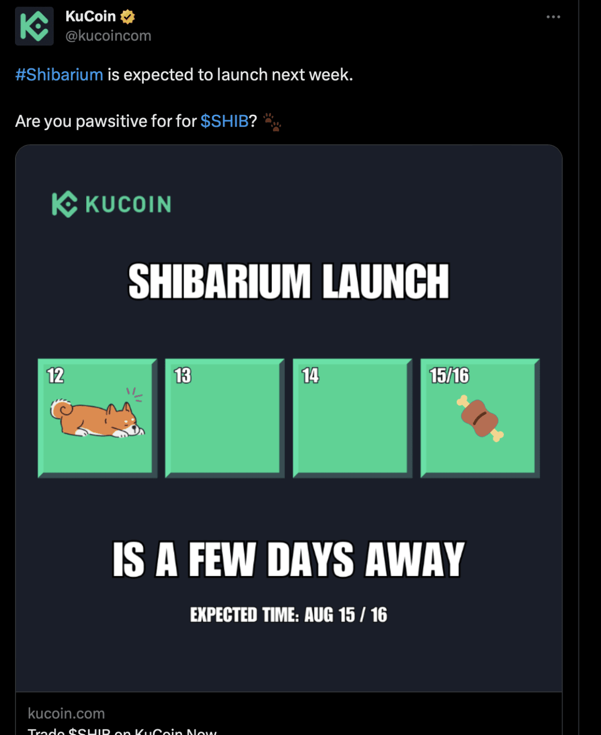 KuCoin’s tweet. Source: KuCoin Twitter