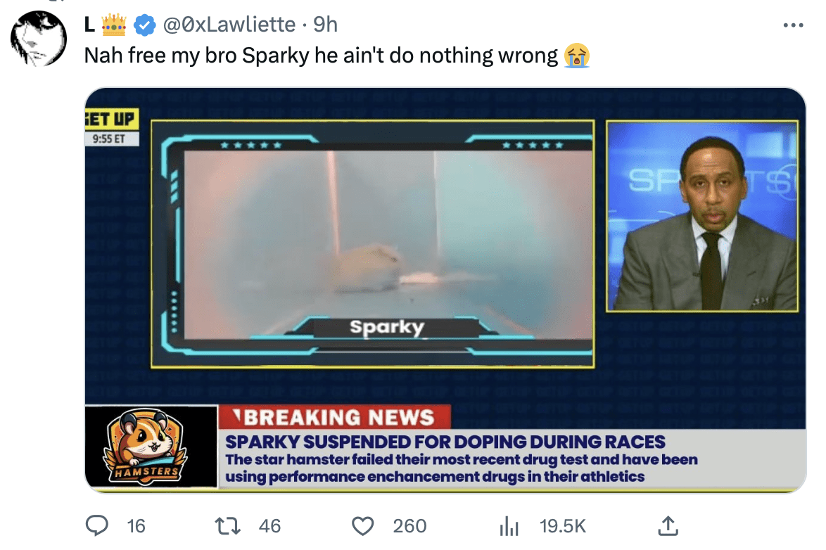 L’s tweet. Source: Twitter