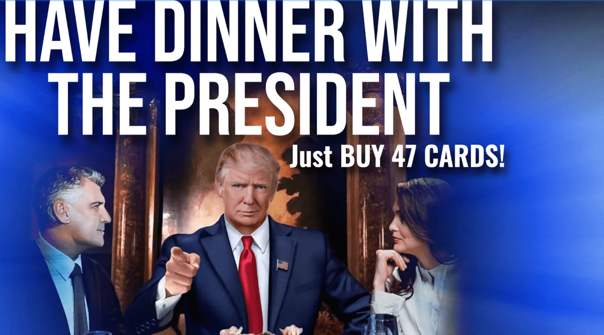 An offer from the Collect Trump Cards. Source: Collect Trump Cards 